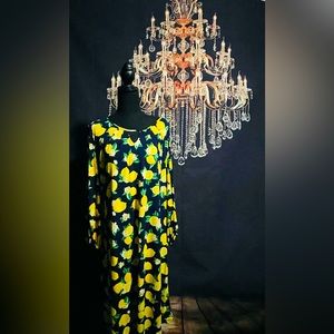 Navy blue with lemons dress